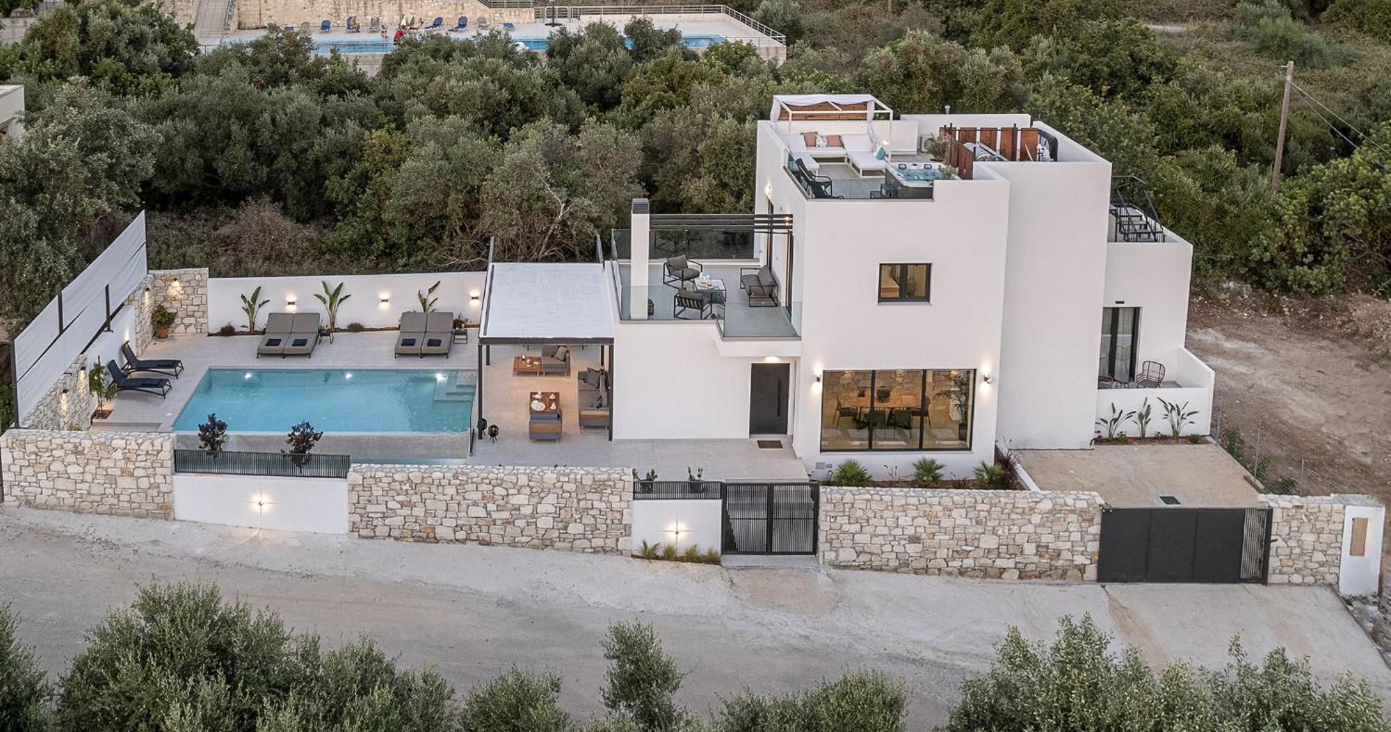 Avrilia Seaside Villa Heated Pool Almirida Dış mekan fotoğraf