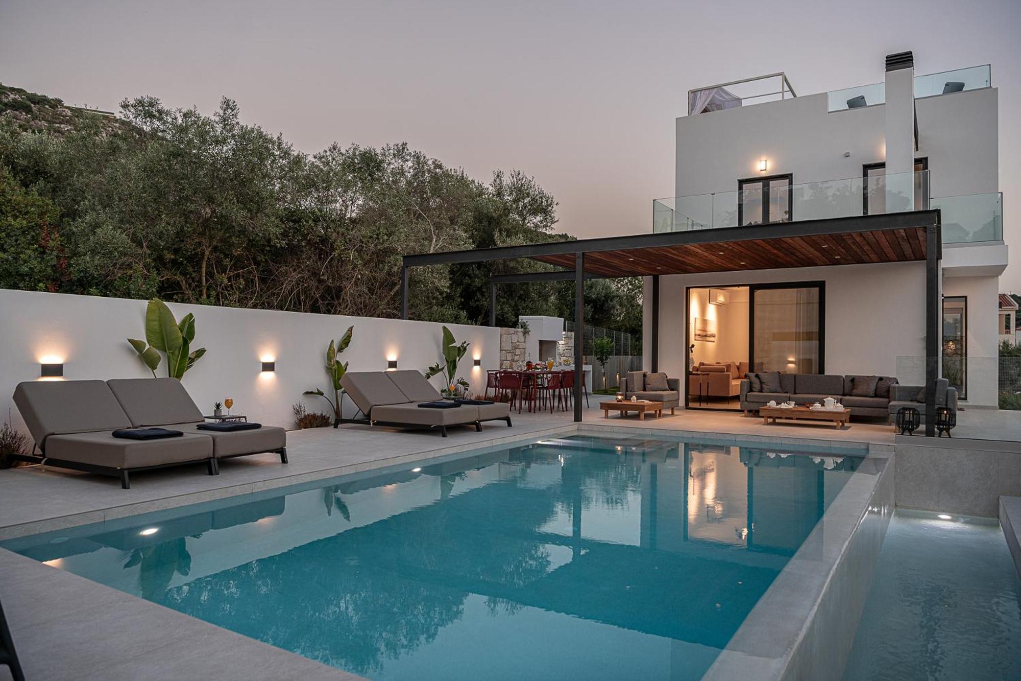 Avrilia Seaside Villa Heated Pool Almirida Dış mekan fotoğraf