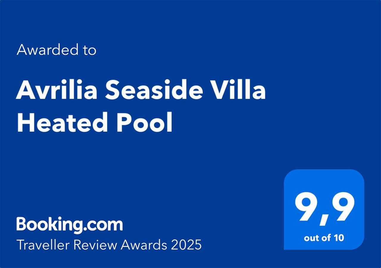 Avrilia Seaside Villa Heated Pool Almirida Dış mekan fotoğraf